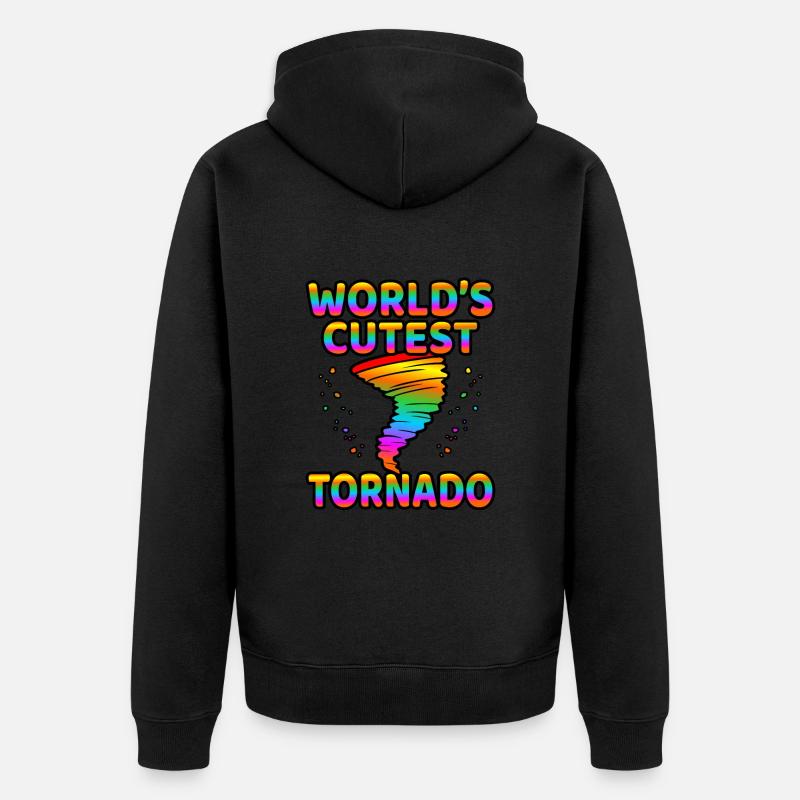 Tornado - Unisex Premium Bio Zip Hoodie - Schwarz