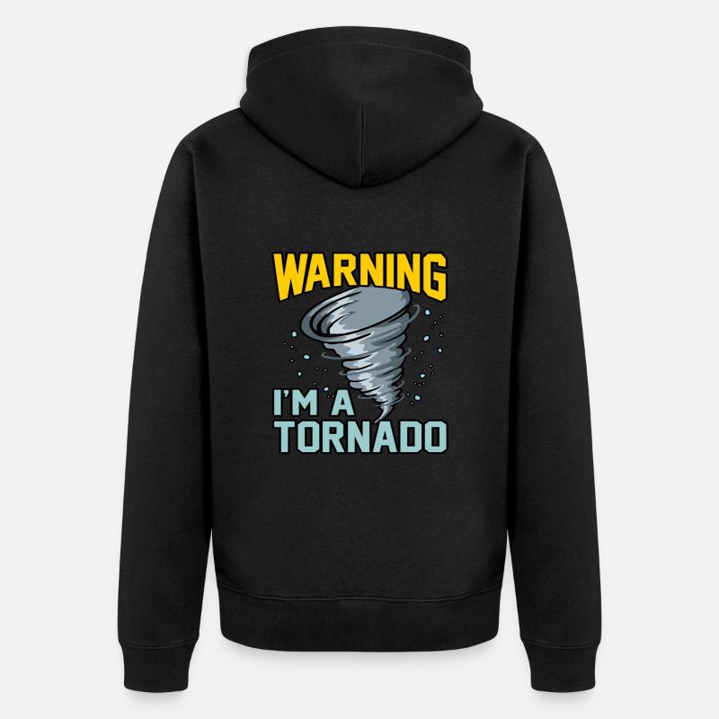 Tornado - Unisex Premium Bio Zip Hoodie - Schwarz