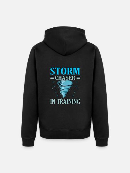 Tornado - Unisex Premium Organic Zip Hoodie - black