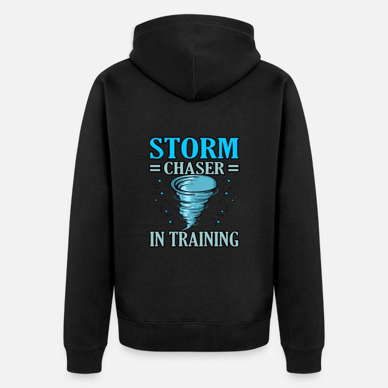 Tornado - Unisex Premium Bio Zip Hoodie - Schwarz