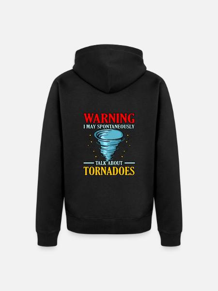 Tornado - Unisex Premium Organic Zip Hoodie - black