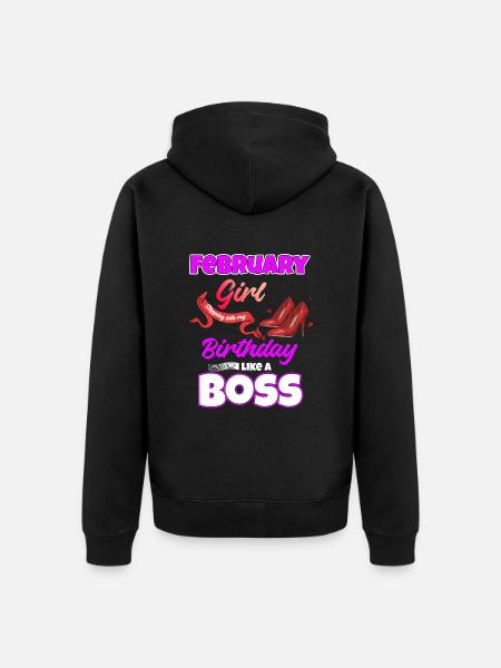 April Birthday Gift - Unisex Premium Organic Zip Hoodie - black