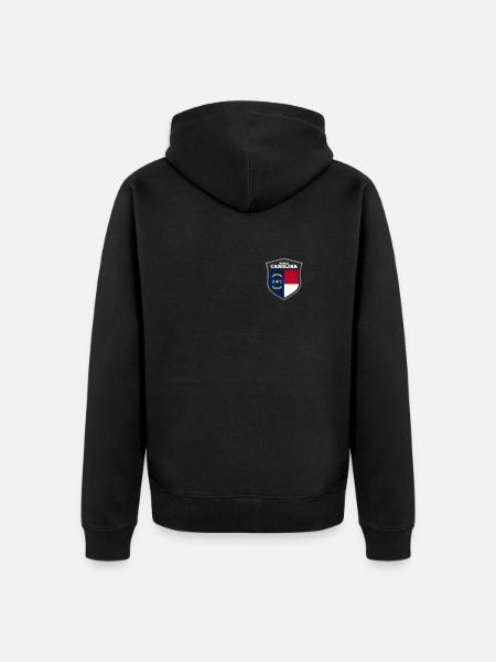 North Carolina - Unisex Premium Organic Zip Hoodie - black