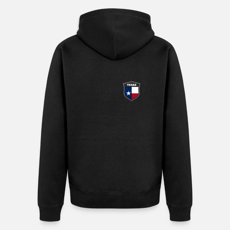 Texas - Unisex Premium Bio Zip Hoodie - Schwarz