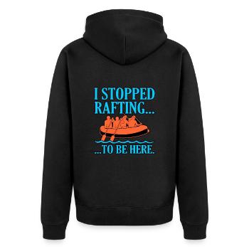 Rafting Extreme Hobby - Unisex Premium Organic Zip Hoodie - black - Back - Nico (187cm)
