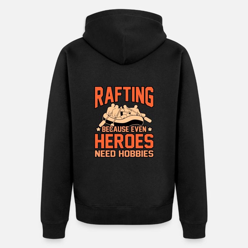 Héros du rafting - Veste à capuche bio Premium Unisexe - noir