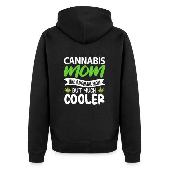 Mère cannabis - Veste à capuche bio Premium Unisexe - noir - Dos - Nico (187cm)