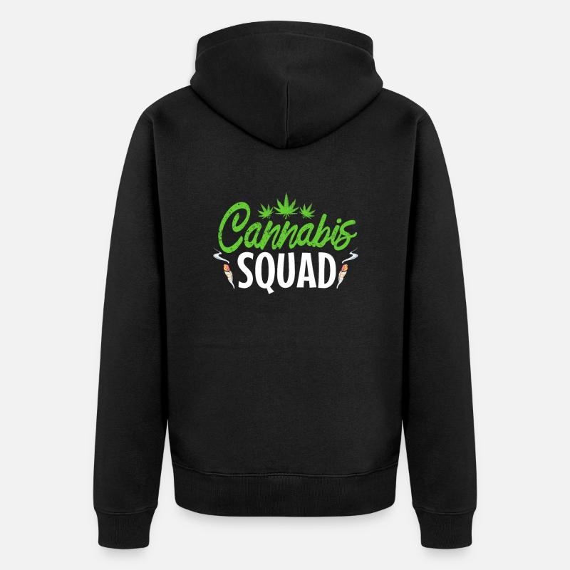 Cannabis trupp - Unisex Premium Bio Zip Hoodie - Schwarz