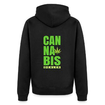 Revendeurs de cannabis - Veste à capuche bio Premium Unisexe - noir - Dos - Nico (187cm)