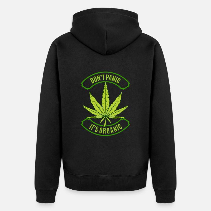 cannabis - Veste à capuche bio Premium Unisexe - noir