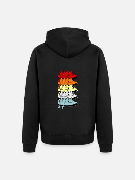 Rafting activities on the water - Unisex Premium Organic Zip Hoodie - black