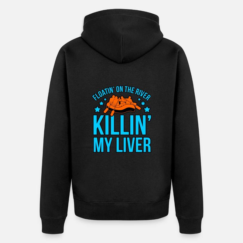 Rafting d’aventure - Veste à capuche bio Premium Unisexe - noir