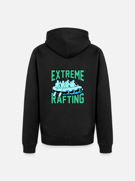 Extreme rafting - Unisex Premium Organic Zip Hoodie - black