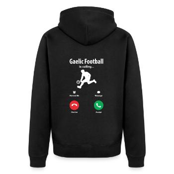Le football gaélique appelle - Veste à capuche bio Premium Unisexe - noir - Dos - Nico (187cm)