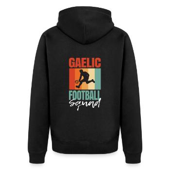 Équipe de football gaélique - Veste à capuche bio Premium Unisexe - noir - Dos - Nico (187cm)