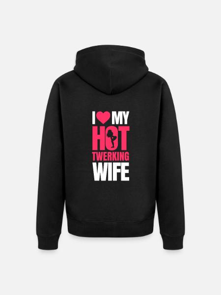 Twerking - Unisex Premium Organic Zip Hoodie - black
