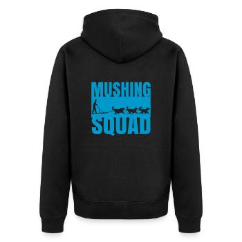 Sled Dog Racing Sled Dog Gift - Unisex Premium Organic Zip Hoodie - black - Back - Nico (187cm)