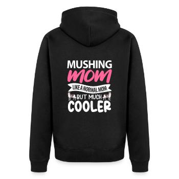 Sled Dog Racing Sled Dog Gift - Unisex Premium Organic Zip Hoodie - black - Back - Nico (187cm)