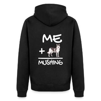 Schlittenhunderennen Schlittenhunde Geschenk - Unisex Premium Bio Zip Hoodie - Schwarz - Hinten - Nico (187cm)