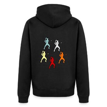 Jeu de sport de hurling - Veste à capuche bio Premium Unisexe - noir - Dos - Nico (187cm)