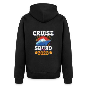Cruise Squad 2023 - Unisex Premium Bio Zip Hoodie - Schwarz - Hinten - Nico (187cm)