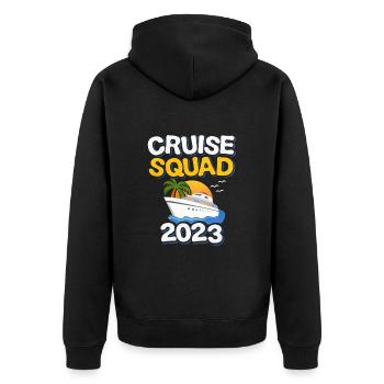 Cruise Squad 2023 Vacation - Unisex Premium Organic Zip Hoodie - black - Back - Nico (187cm)