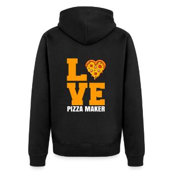 Pizzaïolo Pizza Love - Veste à capuche bio Premium Unisexe - noir - Dos - Nico (187cm)