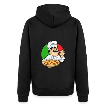 Pizzaïolo Pizza Love - Veste à capuche bio Premium Unisexe - noir - Dos - Nico (187cm)