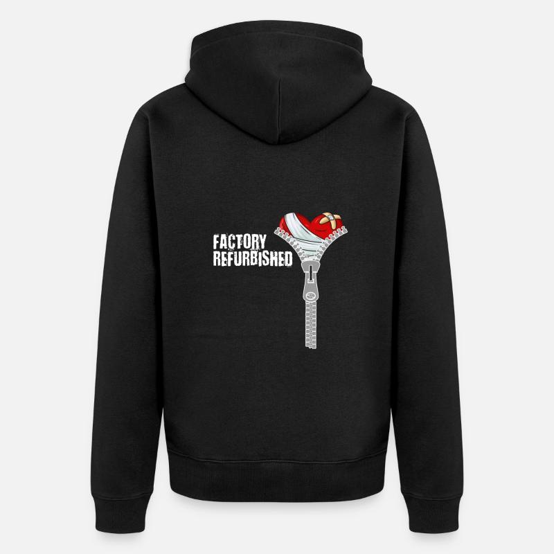 Cadeau de chirurgie cardiaque - Veste à capuche bio Premium Unisexe - noir