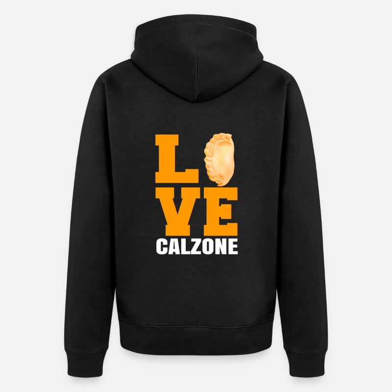 Calzone Pizza Cadeau - Veste à capuche bio Premium Unisexe - noir