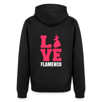 Flamenco - Veste à capuche bio Premium Unisexe - noir - Dos - Nico (187cm)