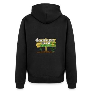 Cadeau vers de compost - Veste à capuche bio Premium Unisexe - noir - Dos - Nico (187cm)