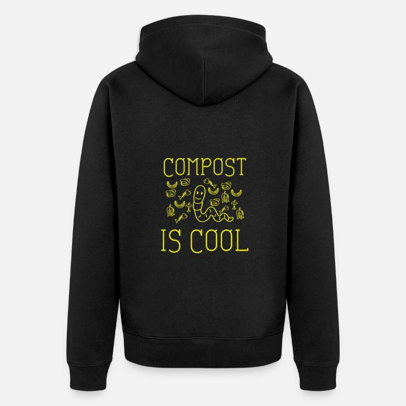 Cadeau de vers de compost - Veste à capuche bio Premium Unisexe - noir