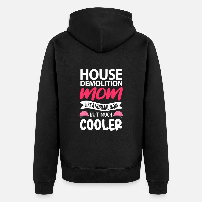 Destruction de maison Rénovation Cadeau - Veste à capuche bio Premium Unisexe - noir