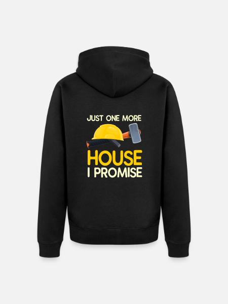 House Destruction Renovation Gift - Unisex Premium Organic Zip Hoodie - black