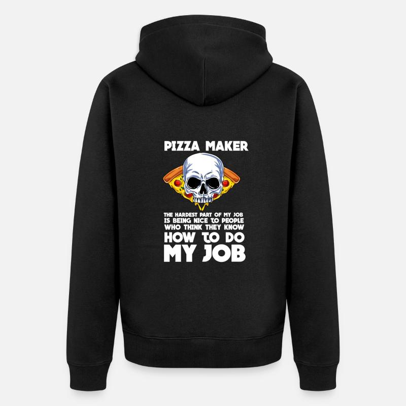Pizza - Veste à capuche bio Premium Unisexe - noir