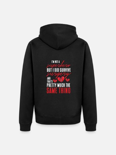 Operation Herz Geschenk - Unisex Premium Bio Zip Hoodie - Schwarz