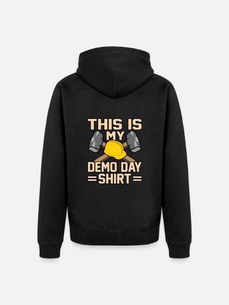 House Destruction Renovation Gift - Unisex Premium Organic Zip Hoodie - black