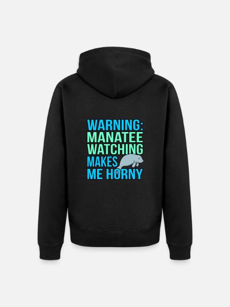 Manatee - Unisex Premium Organic Zip Hoodie - black