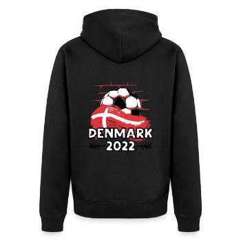 Danemark Danemark football Football 2022 - Veste à capuche bio Premium Unisexe - noir - Dos - Nico (187cm)