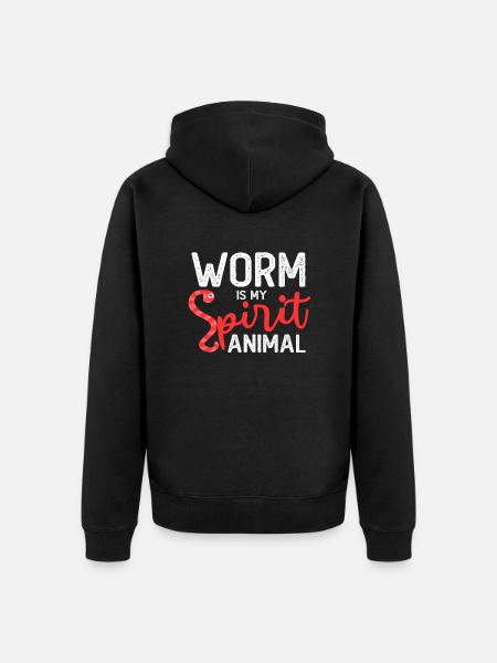 Compost Worms Gift - Unisex Premium Organic Zip Hoodie - black
