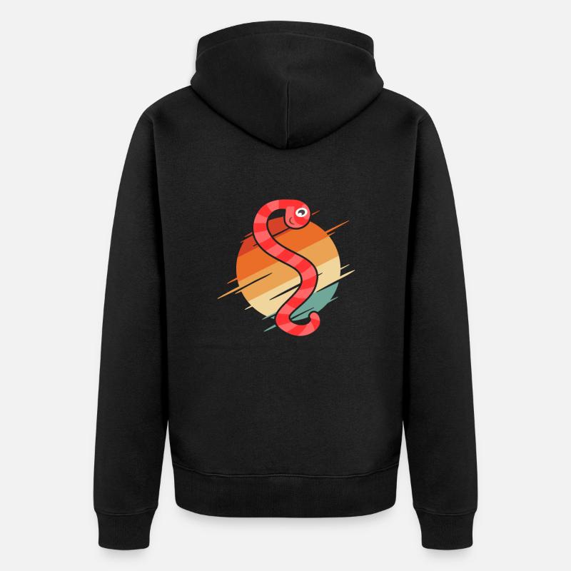 Cadeau vers de compost - Veste à capuche bio Premium Unisexe - noir
