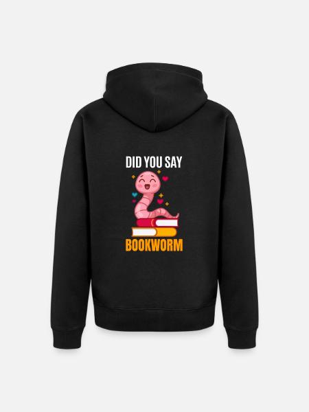 Compost Worms Gift - Unisex Premium Organic Zip Hoodie - black