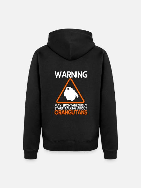 Orangutan - Unisex Premium Organic Zip Hoodie - black