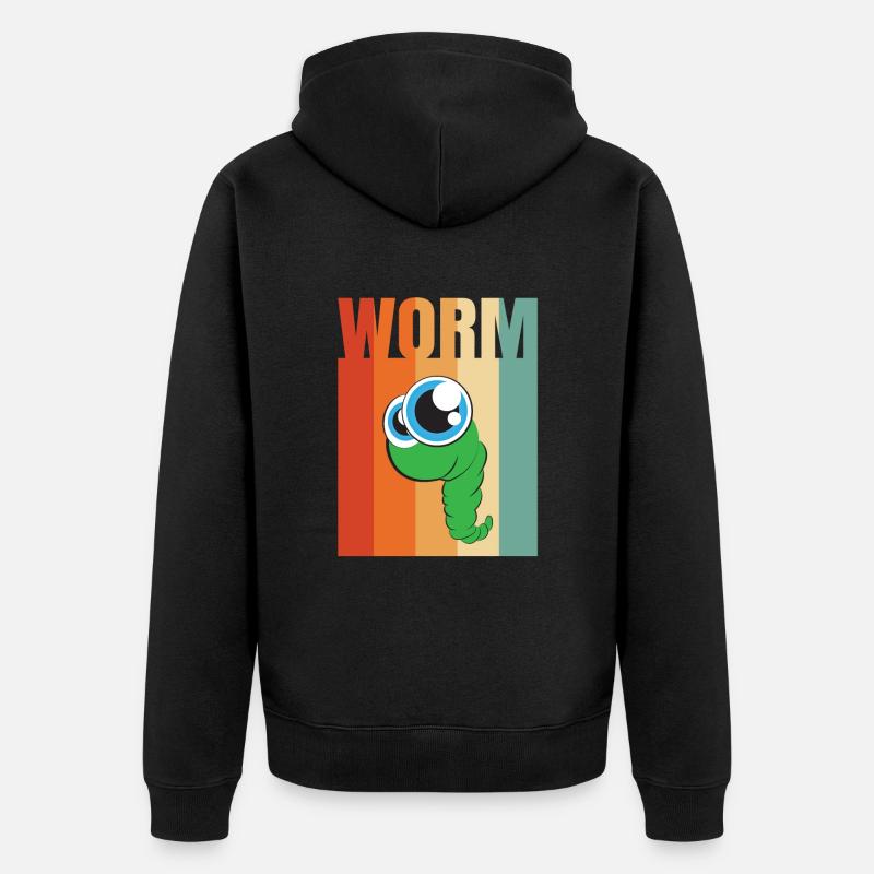Cadeau vers de compost - Veste à capuche bio Premium Unisexe - noir