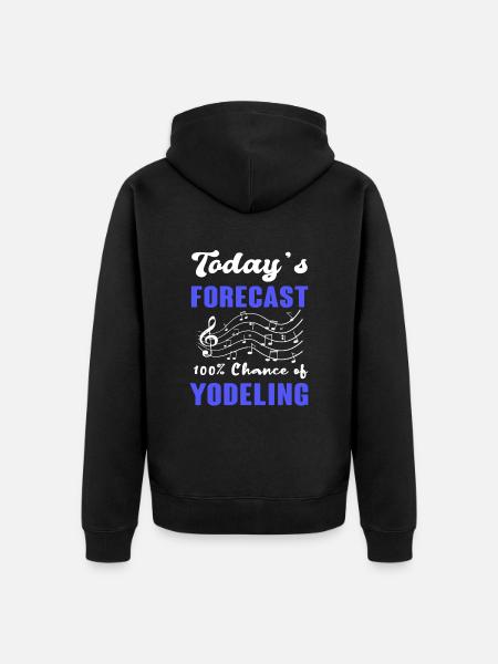 Yodel - Unisex Premium Organic Zip Hoodie - black