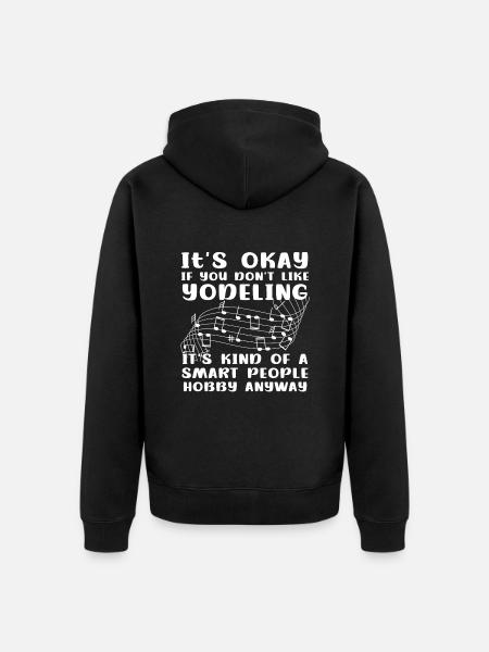 Yodel - Unisex Premium Organic Zip Hoodie - black