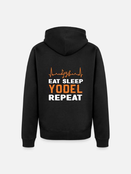 Yodel - Unisex Premium Organic Zip Hoodie - black