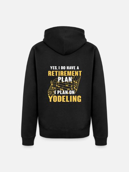 Yodel - Unisex Premium Organic Zip Hoodie - black