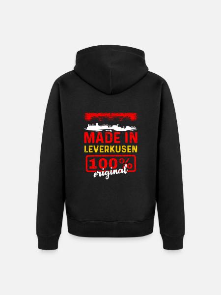 Leverkusen - Unisex Premium Organic Zip Hoodie - black